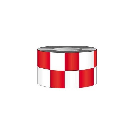 Accuform MARKING TAPE CHECKERBOARD PATTERN 3 in PTM784RDWT PTM784RDWT